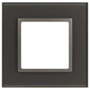 Рамка 1-м Elegance 14-5101-16 для розеток и выключателей стекло титан Эра Б0065833