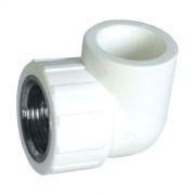 Угольник PP-R комбинированный бел ВР Дн 25х1/2