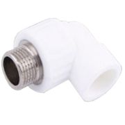 Угольник PP-R комбинированный бел НР Дн 25х3/4