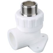 Угольник PP-R комбинированный бел НР Дн 20х1/2