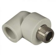 Угольник PP-R комбинированный сер НР Дн 20х1/2