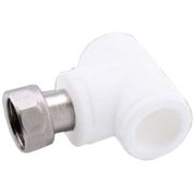 Тройник PP-R комбинированный бел нак. гайка Дн 20х1/2