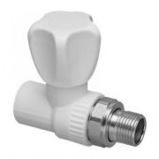 Клапан (вентиль) PP-R запорный бел НР Дн 25х3/4
