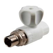 Кран PP-R шаровой бел НР Дн 25х3/4