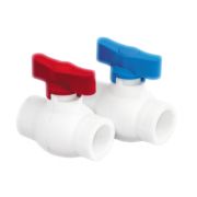 Кран PP-R шаровой красн Дн 20 бабочка Стандарт РосТурПласт 14976