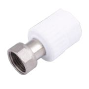 Муфта PP-R комбинированная бел нак. гайка Дн 25х1