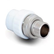 Муфта PP-R комбинированная разъемная бел НР Дн 20х1/2