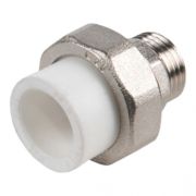 Муфта PP-R комбинированная разъемная бел НР Дн 32х1