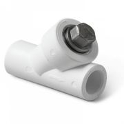 Фильтр PP-R сетчатый бел внутренняя пайка Дн 32х45гр VALFEX 10141032