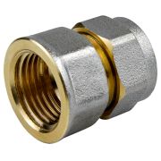 Муфта МП латунь никель 7002 Дн 20х3/4