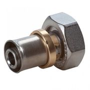 Муфта МП латунь никель RM179 Дн 16х2,0х16 нак/гайка пресс Giacomini RM179X023