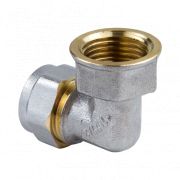 Угольник МП латунь никель 7007 Дн 16х1/2