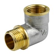 Угольник латунь никель Ду 20 реборда ВР/НР 9006 ГОСТ 32585-2013 Aquasfera 9006-02