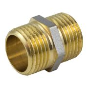 Ниппель латунь никель Ду 15 НР 9022 ГОСТ 32585-2013 Aquasfera 9022-01