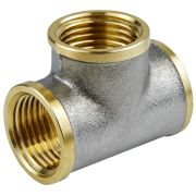 Тройник латунь никель Ду 40 ВР 9007 ГОСТ 32585-2013 Aquasfera 9007-05