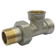 Тройник латунь никель Ду 15 ВР/ВР/нак. гайка 9030 ГОСТ 32585-2013 Aquasfera 9030-01