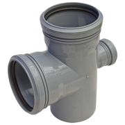 Крестовина PP-H 1-плоскостная серая Дн 110х110х50х87гр б/нап в/к РосТурПласт 11323