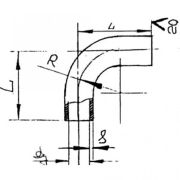 Отвод сталь шовный 90гр Дн 60,0х3,5 (Ду 50) под приварку из труб по ГОСТ 3262-75 КАЗ