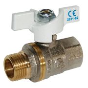 Кран шаровой латунный Faro 1205 Ду 20 ВР/НР бабочка STC 1205