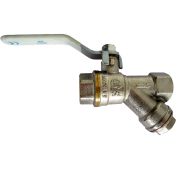 Кран шаровой латунный Faro 1219 Ду 20 ВР/ВР рычаг с фильтром STC 1219