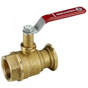 Кран шаровой латунный R285L Ду 32х50 м/фл рычаг с выводом для насоса Giacomini R285LY003