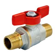 Кран шаровой латунный R913 Ду 15 НР/НР полный проход бабочка Giacomini R913X023