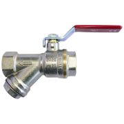 Кран шаровой латунный Vito 1730 Ду 40 ВР/ВР полный проход рычаг с фильтром STC 1730