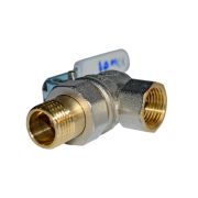 Кран шаровой латунный угловой Faro 1215 Ду 25 ВР/«американка» рычаг STC 1215