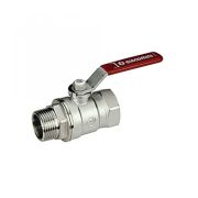 Кран шаровой латунный хром R254DL Ду 50 ВР/НР рычаг Giacomini R254LX008