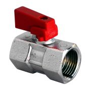 Кран шаровой мини латунный Idro 1524 красный Ду 15 ВР/ВР STC 1524