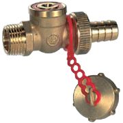 Кран сливной латунь R608 Ду 10 НР с заглушкой Giacomini R608Y012