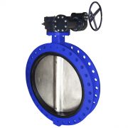 Затвор дисковый поворотный VPE4448-08EP Ду 400 Ру16 межфл с редуктором Tecofi VPE4448-08EP0400