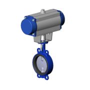 Затвор дисковый поворотный VPI4449-02EP Ду 50 Ру16 межфл с пневмоприводом Tecofi VPI4449-02EP0050 + 300160147