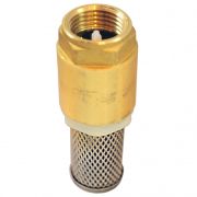 Клапан обратный латунь Ду 40 ВР/ВР пружинный с приемн сеткой