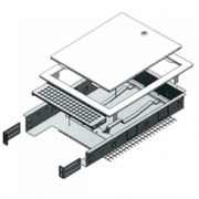 Шкаф коллекторный встроенный сталь R500-2 400x650-740x85-130мм Giacomini R500Y221