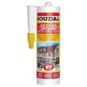 Герметик силикон универсальный ДОМ И ХОББИ 300мл белый Soudal 105907