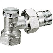 Клапан запорный R16D2 для радиатора хром Ду 20 угл НР Giacomini R16DX004