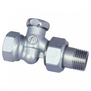 Клапан запорный R17D2 для радиатора хром Ду 20 прям НР Giacomini R17DX004