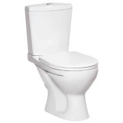 Унитаз-компакт Ультра белый нижний подвод косой выпуск в комплекте 1/реж кнопка хром полипропилен 1.P401.3.S00.00B.F Santeri