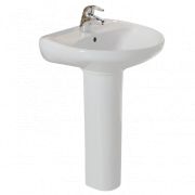 Умывальник Lyra 60 1 отверстие с пьедесталом 2 величины в комплекте 550x450x190 Jika 8.1427.1.000.104.9, 8.1927.0.000.000.9