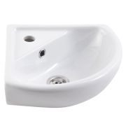 Умывальник Тип 2 45 белый 1 отверстие угловой б/комплекта 450x400x155 Rosa (Кировская керамика)