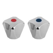 Комплект маховиков для смесителя пластик Кватро комплект 2шт блистер Центр Сантехники (Подольск)