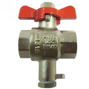Кран шаровой для теплосчетчика Ду 25 ВР/ВР Danfoss 187F0591